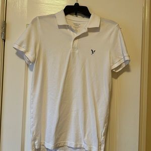 American eagle polo shirt adult small slim fit. White
